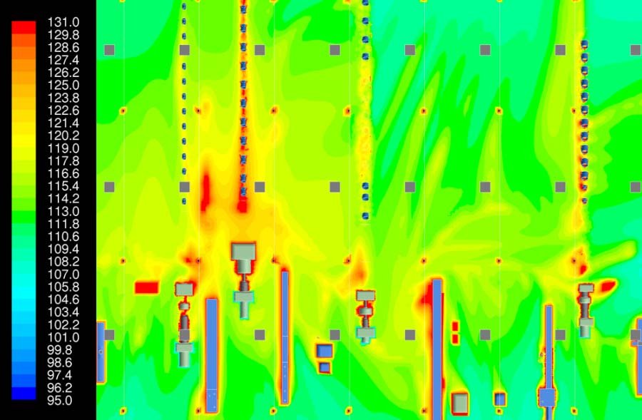 CFD consulting - heat index contours